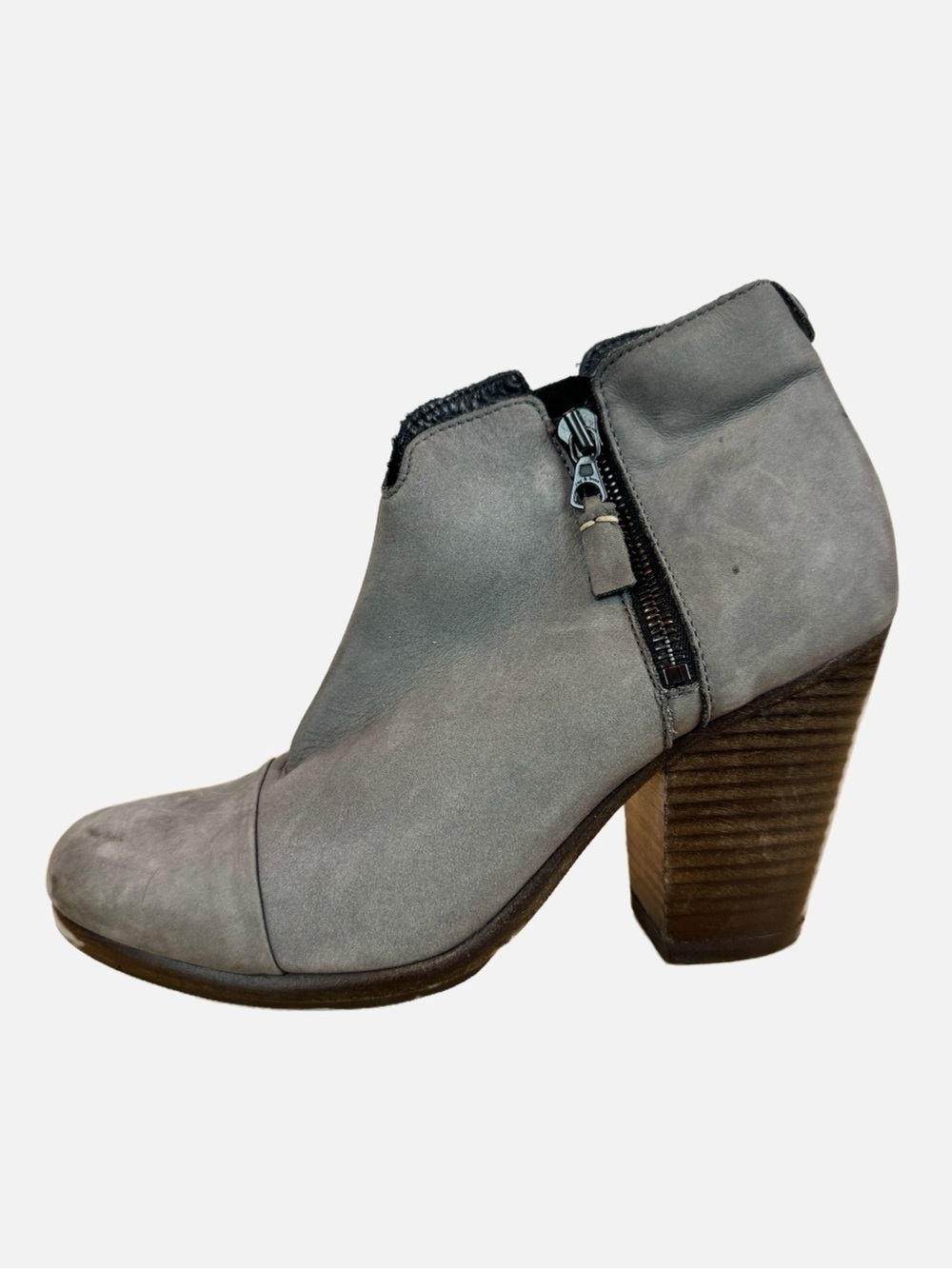 rag & bone | Gray Suede Ankle Bootie, 39.5